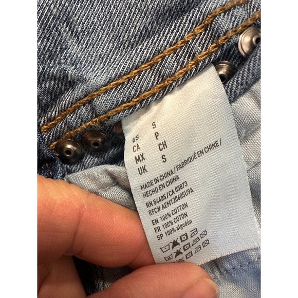 American Eagle Denim‎ Jacket Studded Embellished Distressed Women's S - Picture 8 of 13
